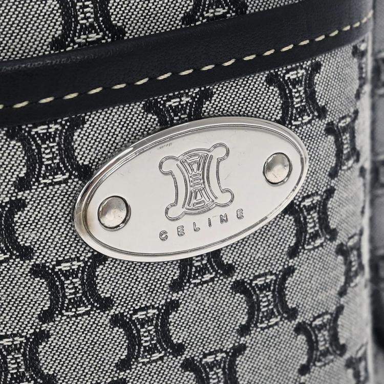 Pre Owned Celine Black Gray Boogie Bag Handbag