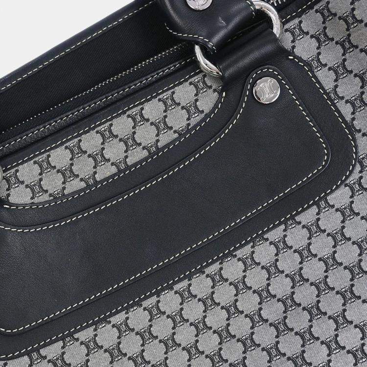 Pre Owned Celine Black Gray Boogie Bag Handbag