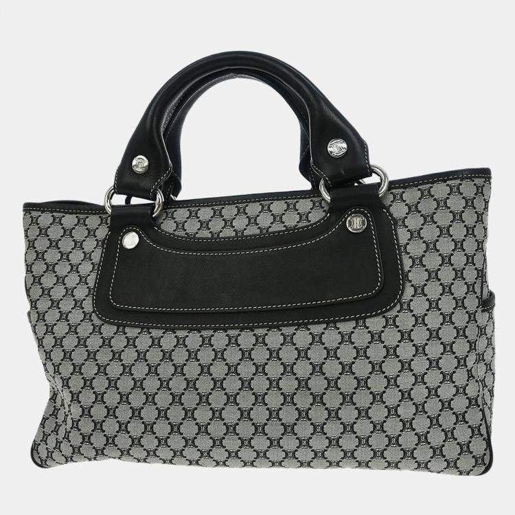 Pre Owned Celine Black Gray Boogie Bag Handbag