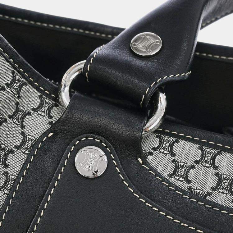 Pre Owned Celine Black Gray Boogie Bag Handbag