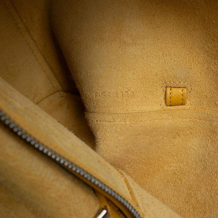 Pre Owned Celine Yellow Nano Grained Calfskin Belt Bag