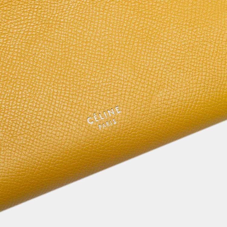 Pre Owned Celine Yellow Nano Grained Calfskin Belt Bag