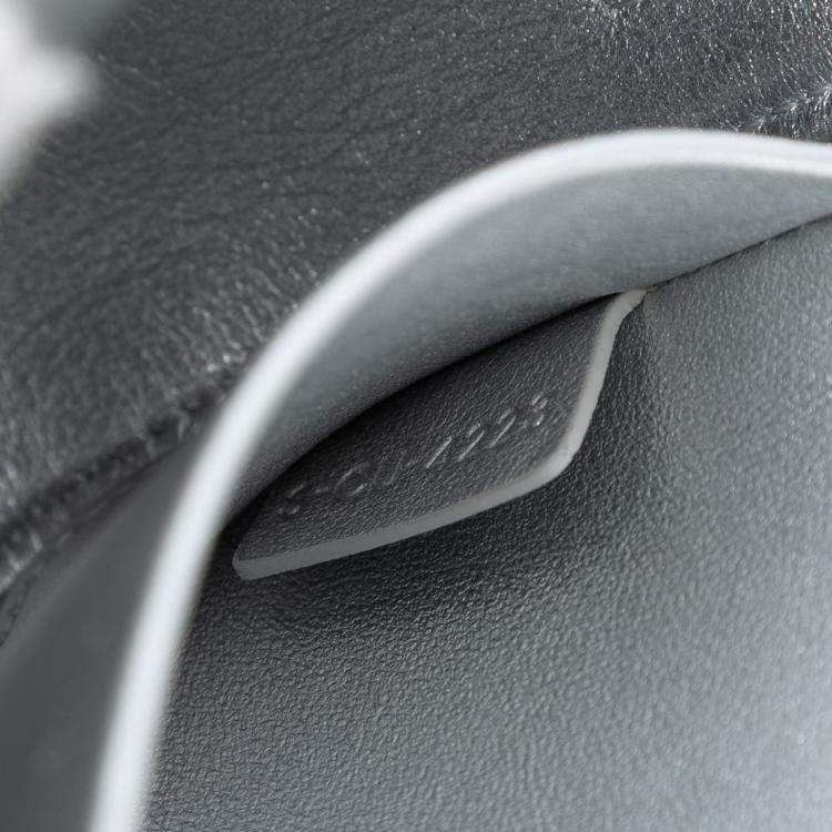 مملوكة مسبقًا Celine Silver Triomphe All Over Laminated Calfskin Claude Shoulder Bag