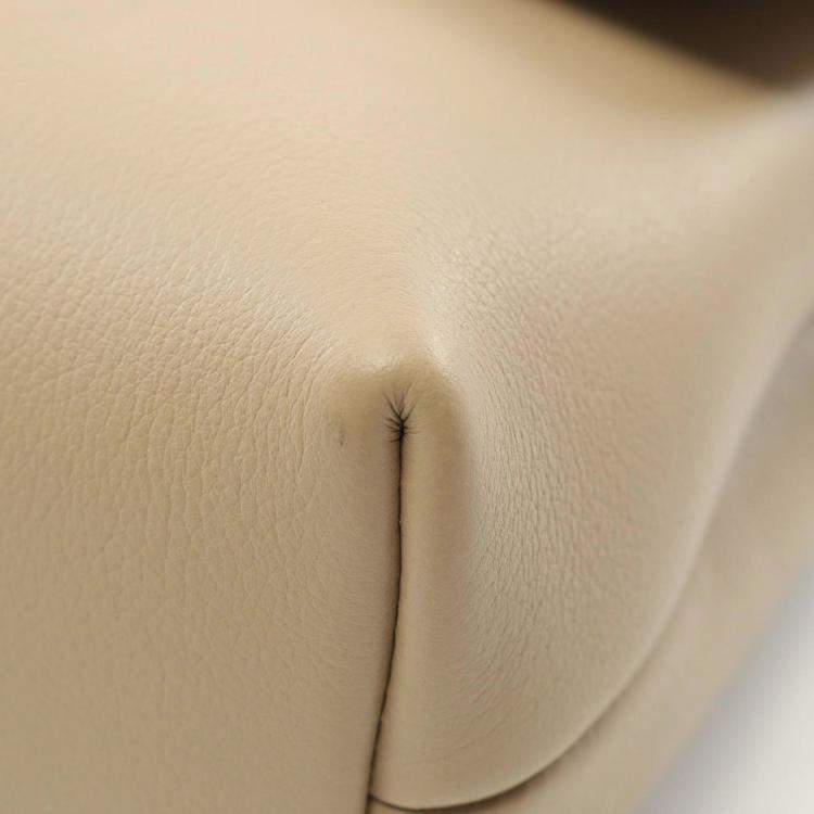 Pre Owned Celine Victoire Medium Shoulder Bag Leather Beige