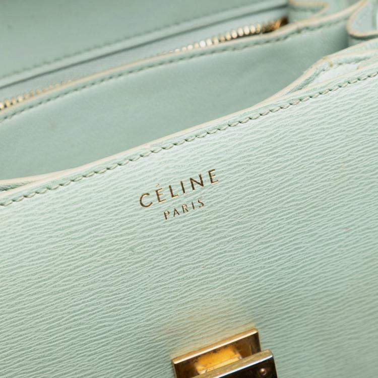Pre Owned Celine Green Small Calfskin Classic Box