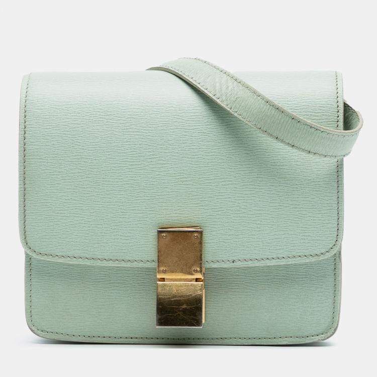 Pre Owned Celine Green Small Calfskin Classic Box