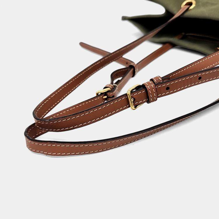 Pre Owned Celine Green Fabric Square Cabas Tote Bag