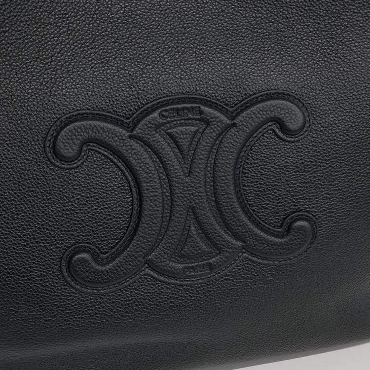 Pre Owned Celine Black Leather Triumph Anais Cabas Medium