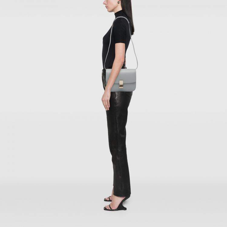 Pre Owned Celine Grey Medium Liege Calfskin Classic Box