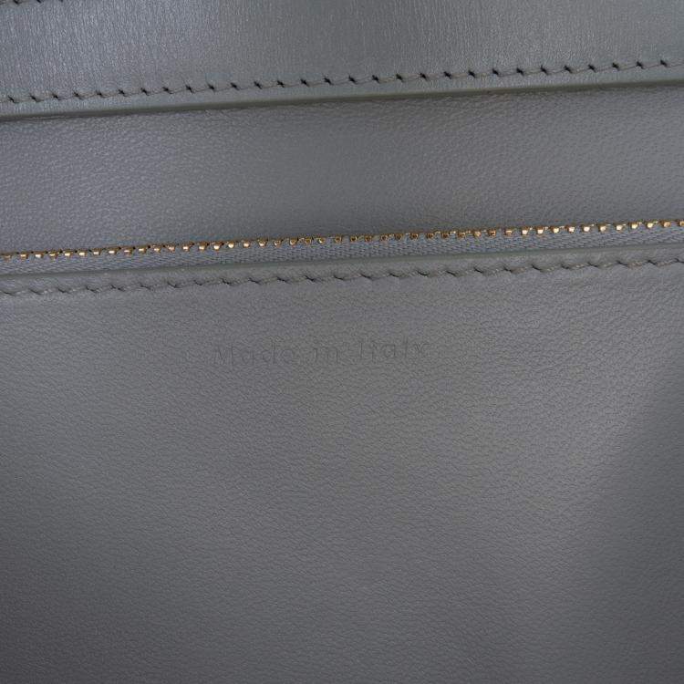 Pre Owned Celine Grey Medium Liege Calfskin Classic Box