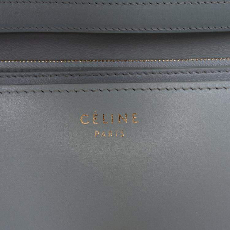 Pre Owned Celine Grey Medium Liege Calfskin Classic Box