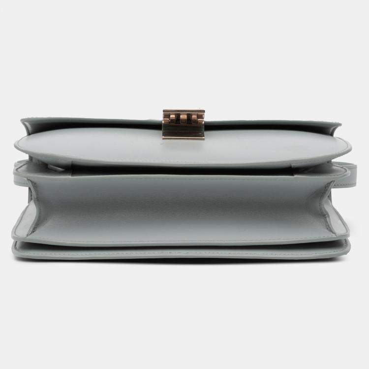 Pre Owned Celine Grey Medium Liege Calfskin Classic Box