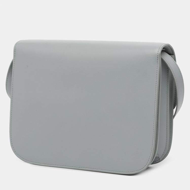 Pre Owned Celine Grey Medium Liege Calfskin Classic Box