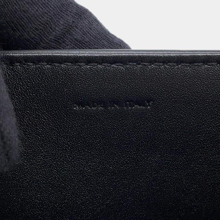 Pre Owned Celine Mono Chrome Chain shoulder Bag Black Leather