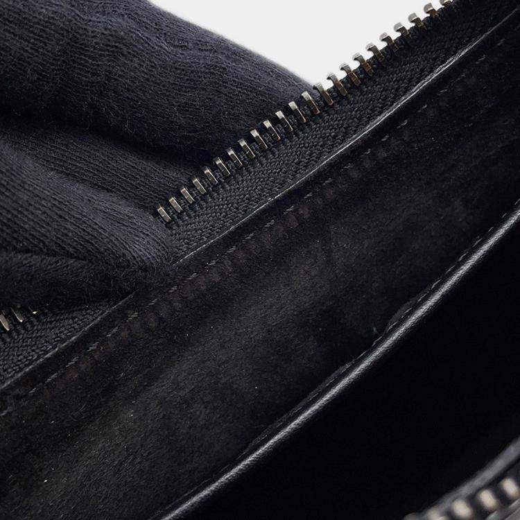 Pre Owned Celine Ava Chain One Shoulder Bag Black Leather