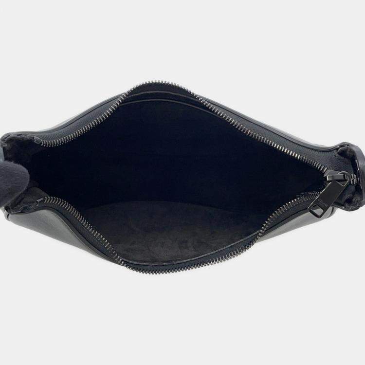 Pre Owned Celine Ava Chain One Shoulder Bag Black Leather