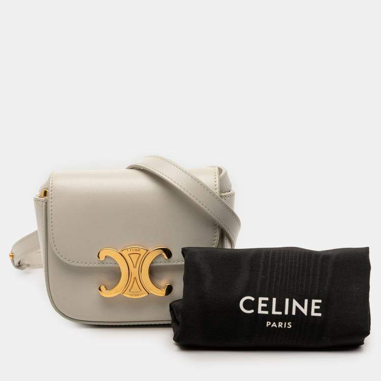 Pre Owned Celine Brown Mini Calfskin Claude Crossbody