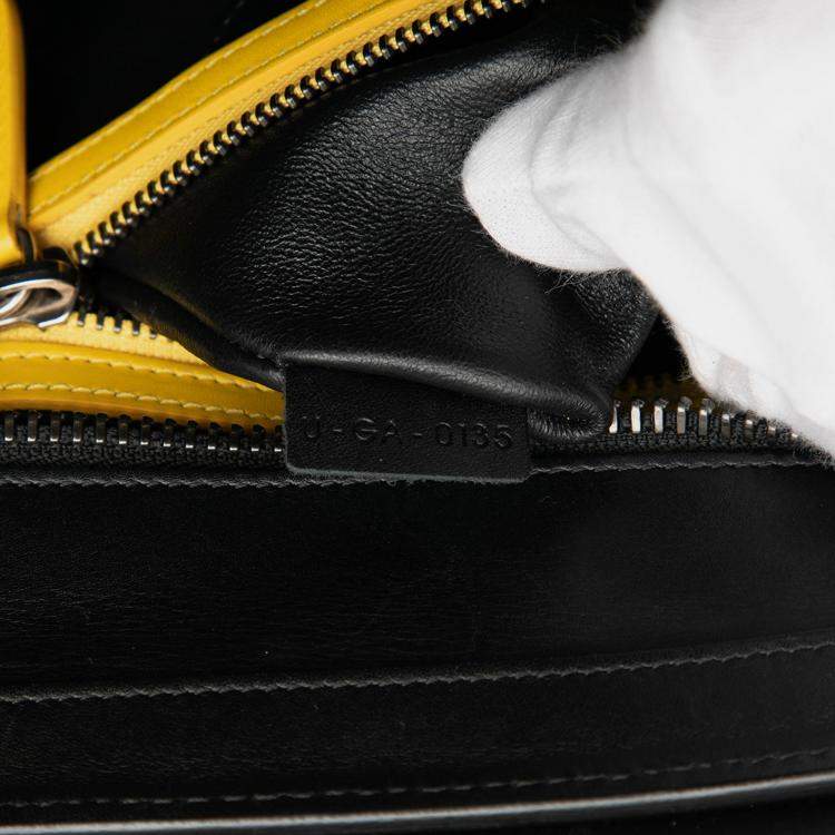 Pre Owned Celine Brown Micro Tricolor Canvas and Leather Luggage Tote