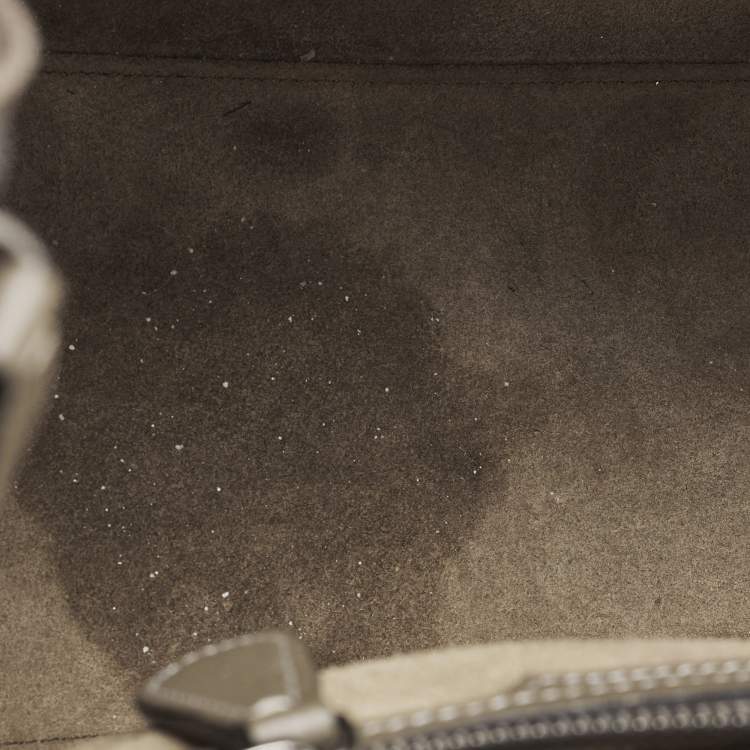 Pre Owned Celine Luggage Micro Grey Leather Tote