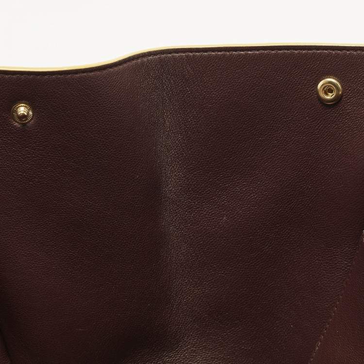 Pre Owned Celine Tricolor Leather and Suede Medium Trapeze Top Handle Bag