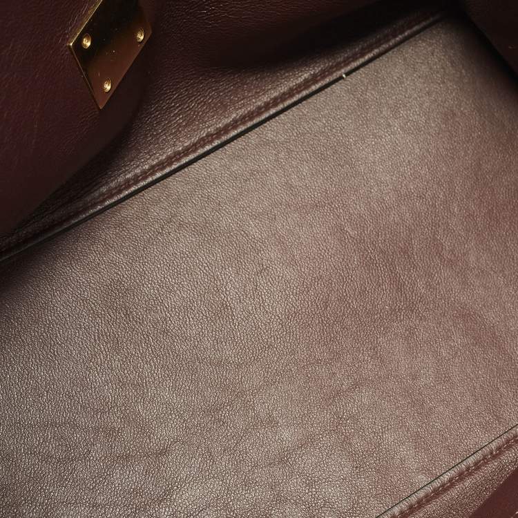 Pre Owned Celine Tricolor Leather and Suede Medium Trapeze Top Handle Bag