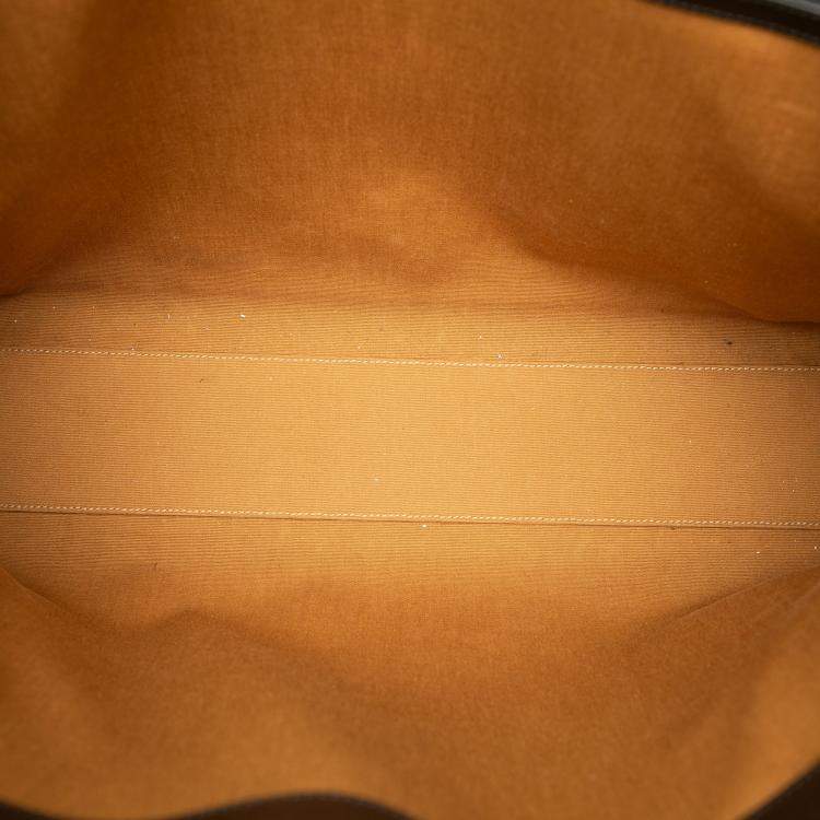 Pre Owned Celine Brown Medium Triomphe Coated Canvas Cabas Horizontal Tote