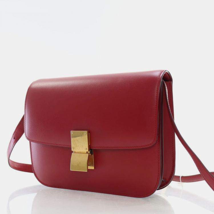 Pre Owned Celine Medium Smooth Calfskin Box Bag