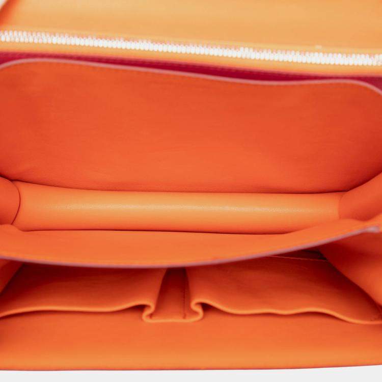 Pre Owned Celine Red Medium Calfskin Classic Box