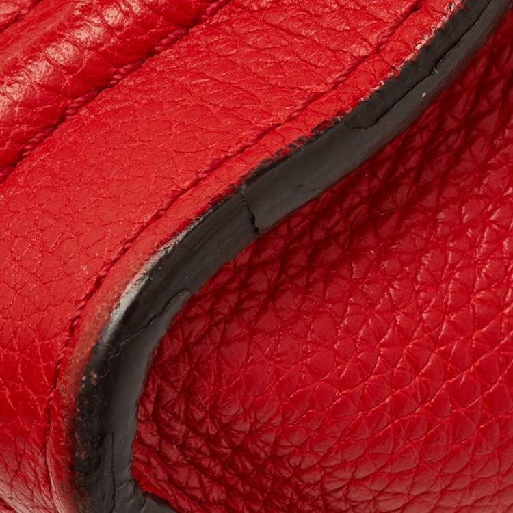 Pre Owned Celine Luggage Nano Red Leather Tote