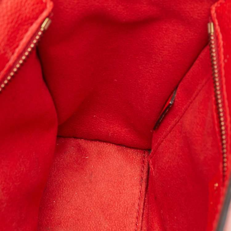 Pre Owned Celine Luggage Nano Red Leather Tote