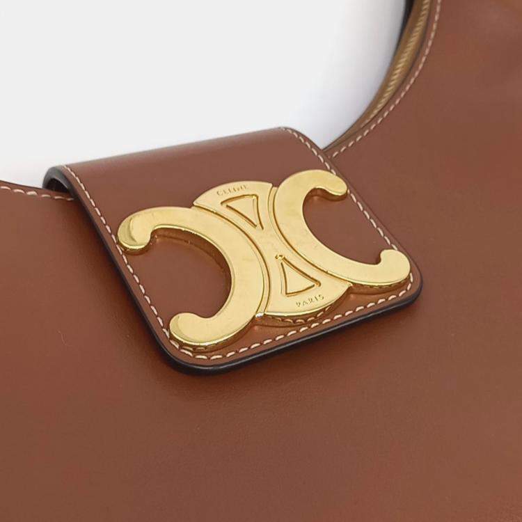 Pre Owned Celine Brown Leather Ava Triumph Bag Medium