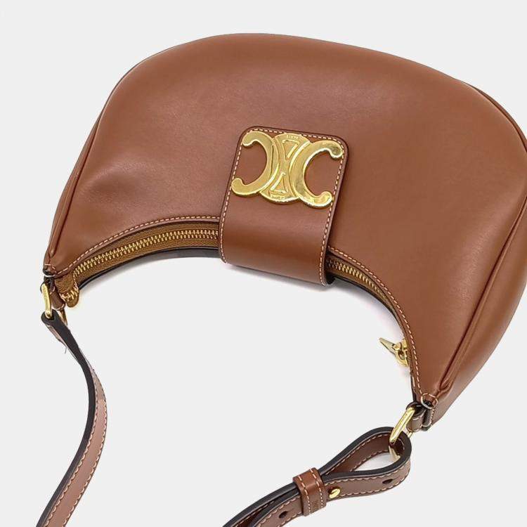 Pre Owned Celine Brown Leather Ava Triumph Bag Medium