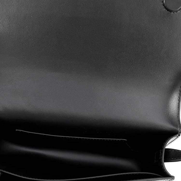 Pre Owned Celine Triomphe Horizontal Sleeve Shoulder Bag Black Leather