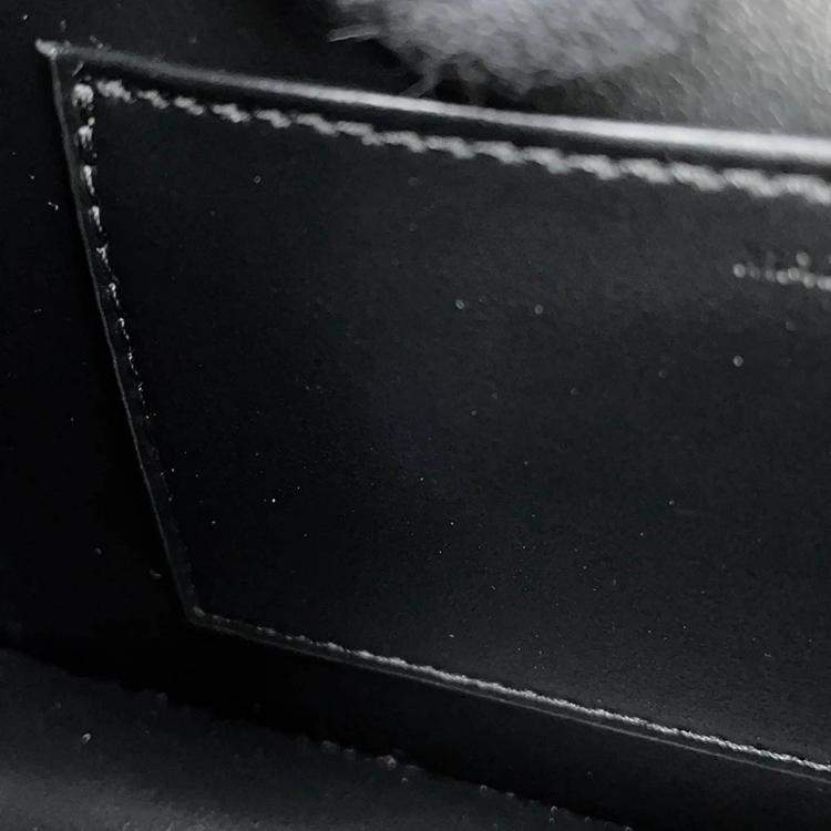 Pre Owned Celine Triomphe Horizontal Sleeve Shoulder Bag Black Leather