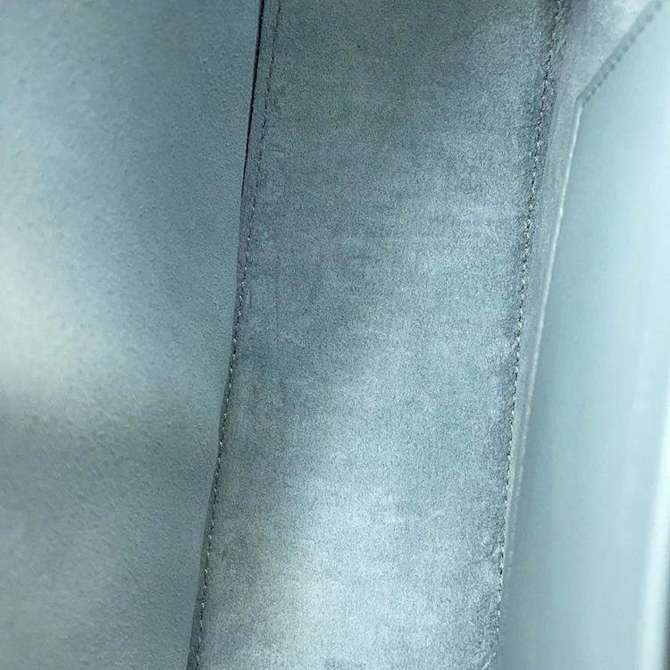 Pre Owned Celine Cuir Triomphe Buzas Shoulder Bag Light Blue Calf Leather