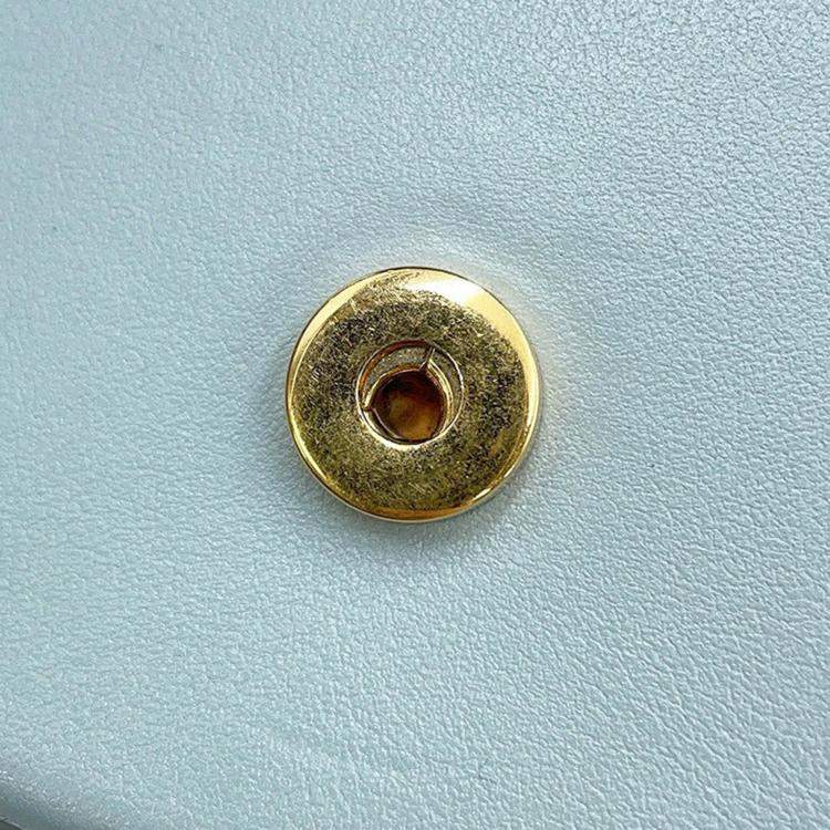 Pre Owned Celine Cuir Triomphe Buzas Shoulder Bag Light Blue Calf Leather