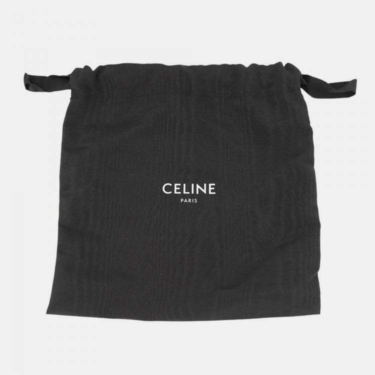 Pre Owned Celine Cuir Triomphe Buzas Shoulder Bag Light Blue Calf Leather