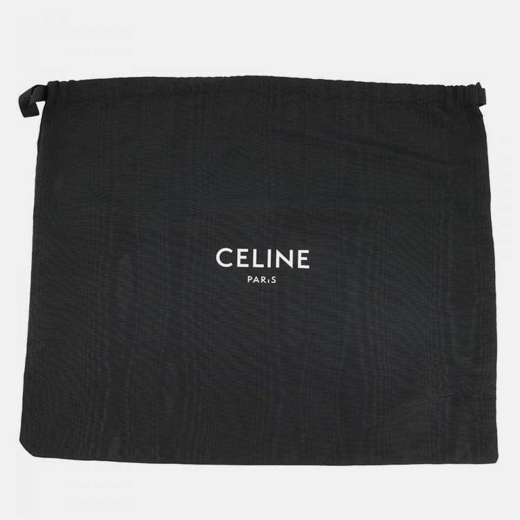 Pre Owned Celine Kabataï­ Tote Bag White/Black Cotton Size Large