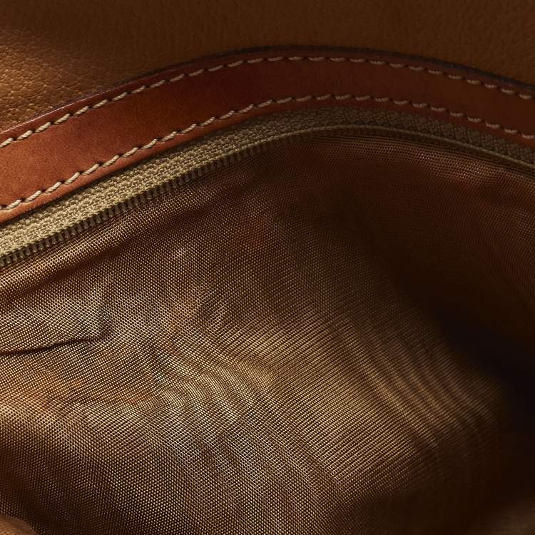 Pre Owned Celine Brown Macadam Print Coated Canvas and Leather Dome Bag