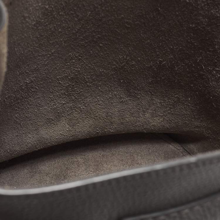 Pre Owned Celine Big Grey Nano Leather Bucket Bag