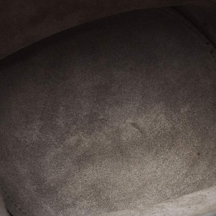 Pre Owned Celine Big Grey Nano Leather Bucket Bag