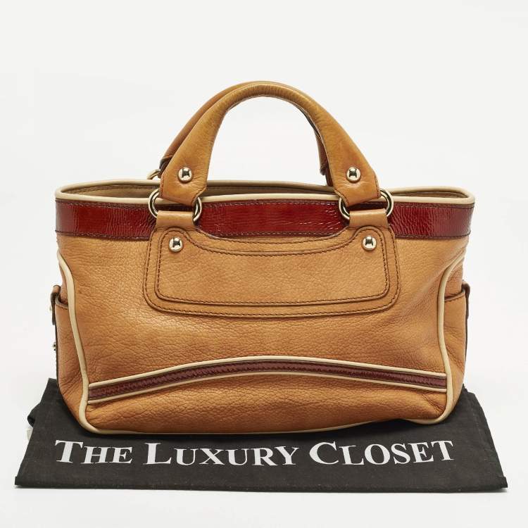 Pre Owned Celine Boogie Tricolor Leather Tote