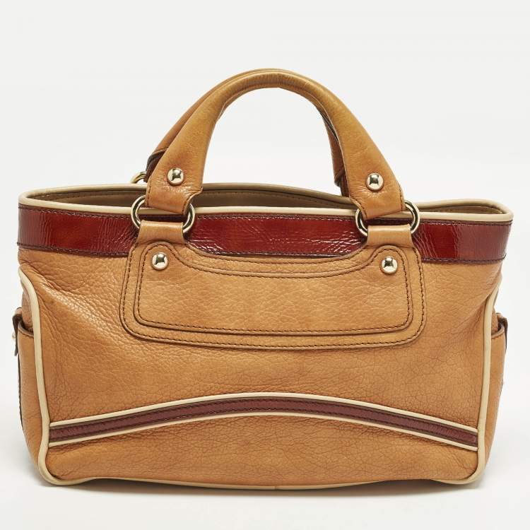 Pre Owned Celine Boogie Tricolor Leather Tote