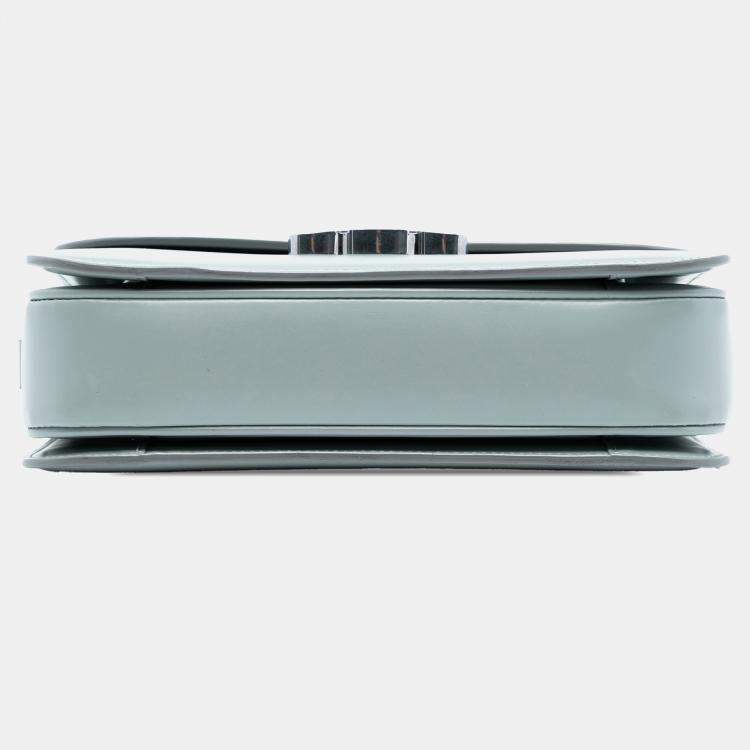 Pre Owned Celine Blue Classique Shiny Calfskin Triomphe Crossbody