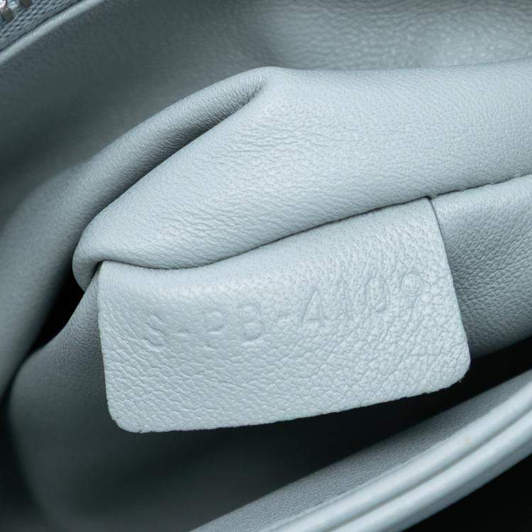 Pre Owned Celine Blue Classique Shiny Calfskin Triomphe Crossbody