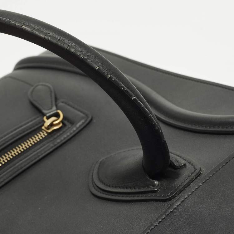 Pre Owned Celine Luggage Mini Black Leather Tote