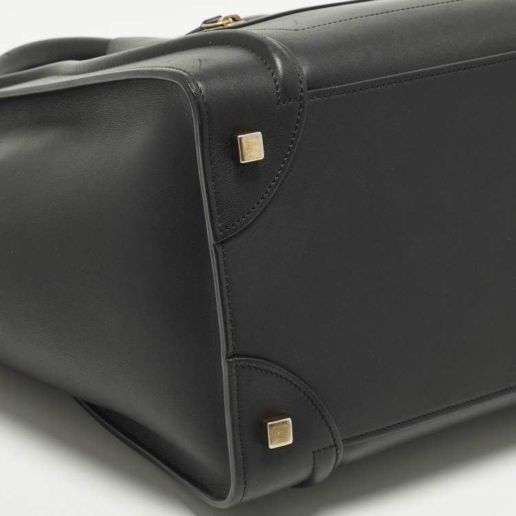 Pre Owned Celine Luggage Mini Black Leather Tote