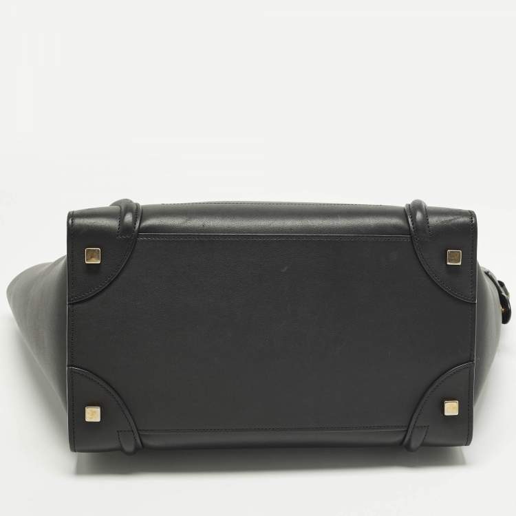 Pre Owned Celine Luggage Mini Black Leather Tote