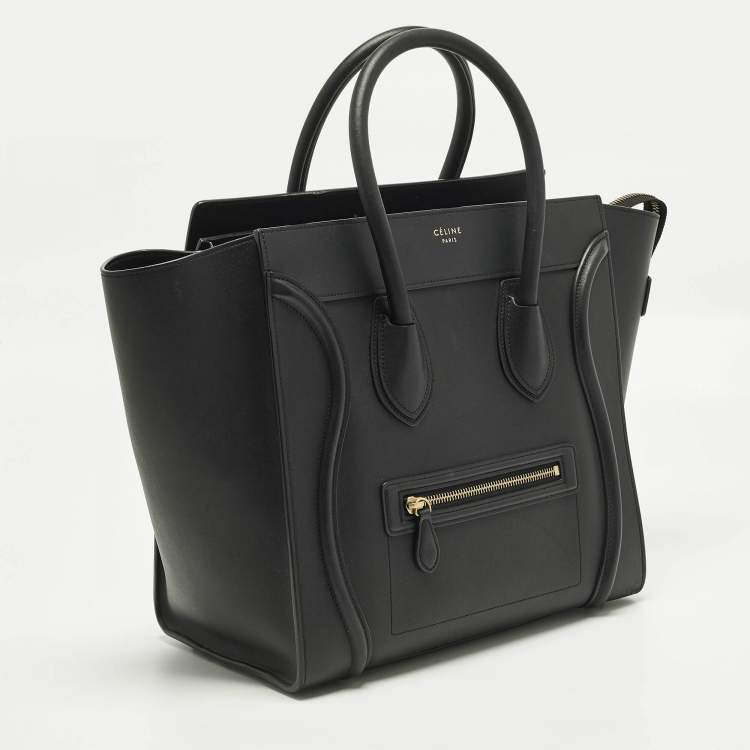 Pre Owned Celine Luggage Mini Black Leather Tote