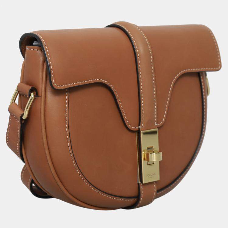 مملوكة مسبقًا Celine Small Tan Leather Besace 16 Bag
